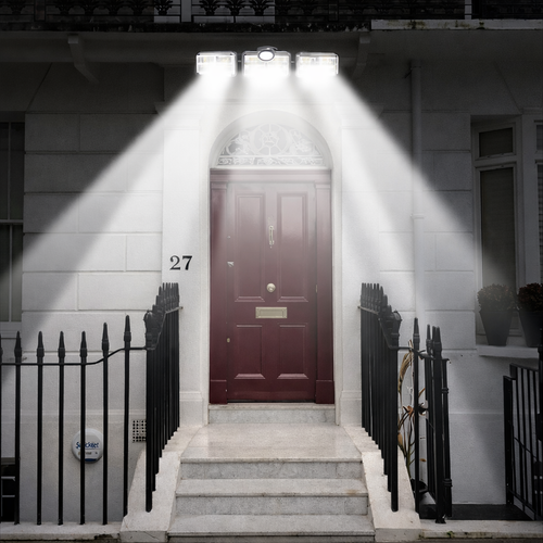 Solar Sensor Light 122 LED 3Head Outdoor Spotlight with 3 Modes